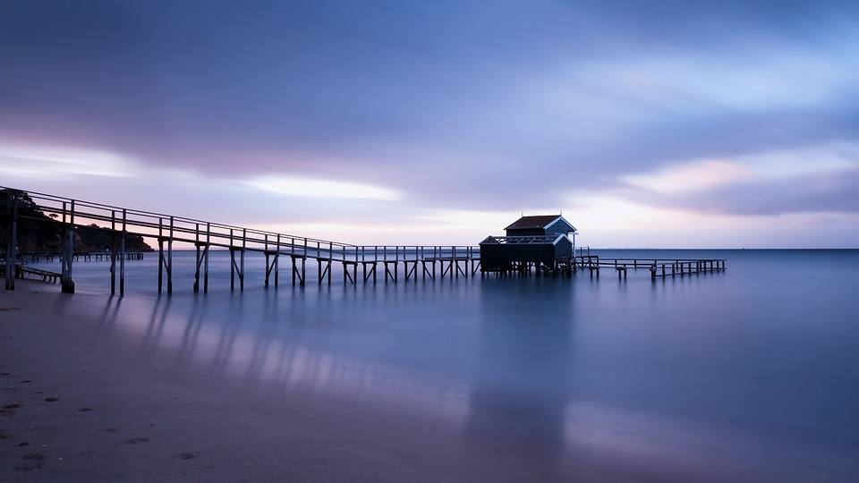 jetty-beach-sunset-sea-ocean-sky